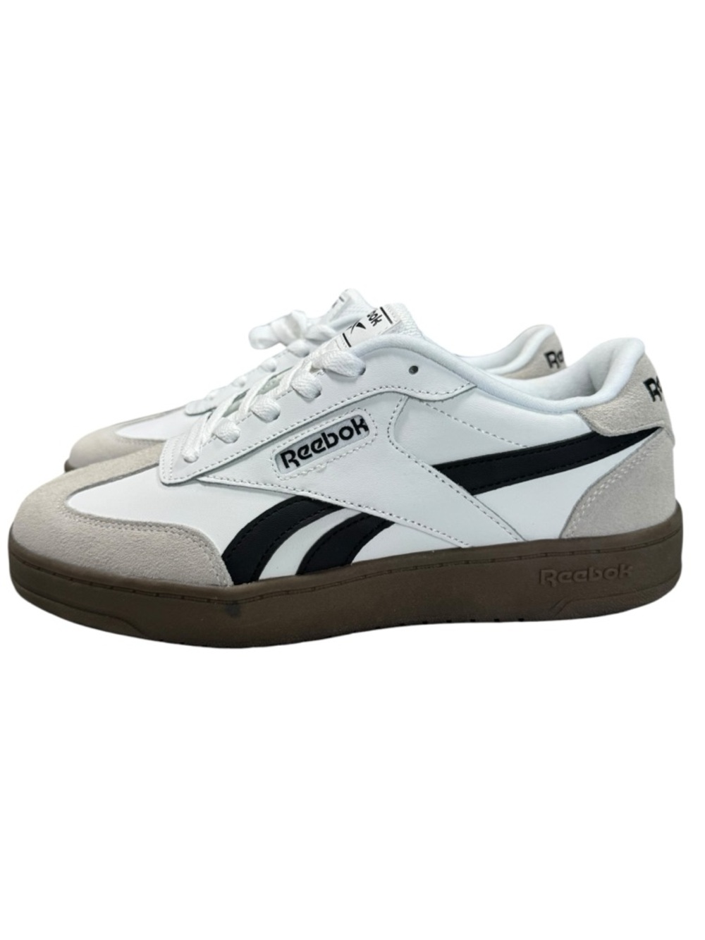 Reebok Forte Lounger Shoes White Black Gum Sole Women’s 8.5 Casual Sneakers